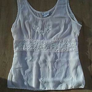 Spiegle  embroided women's tank size large